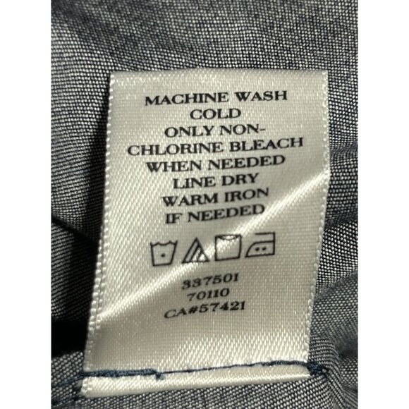 Ann Taylor Denim-Look Blouse Women's 0 Convertible Arms Used - Picture 8 of 11